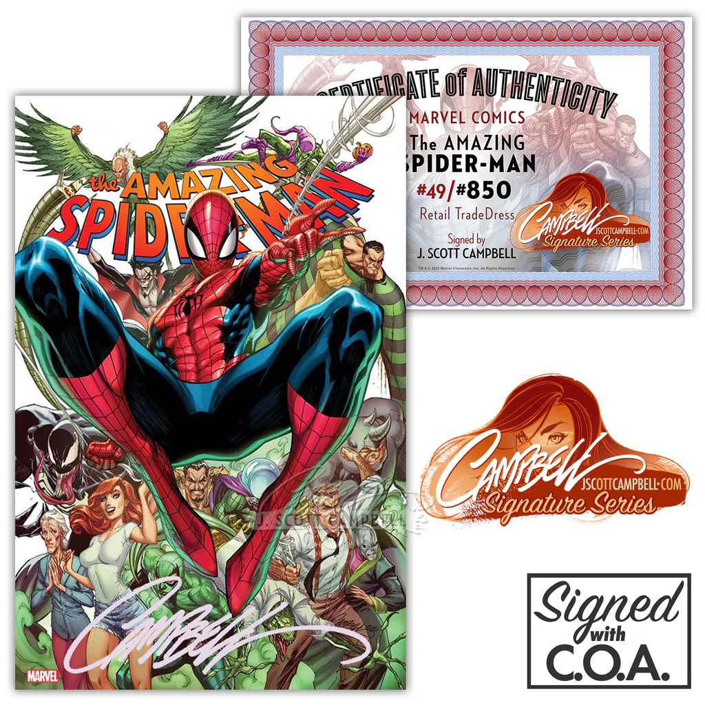 Amazing Spider-Man #49 / #850 J. Scott Campbell INCENTIVE 1:500 (2020) - Image 2