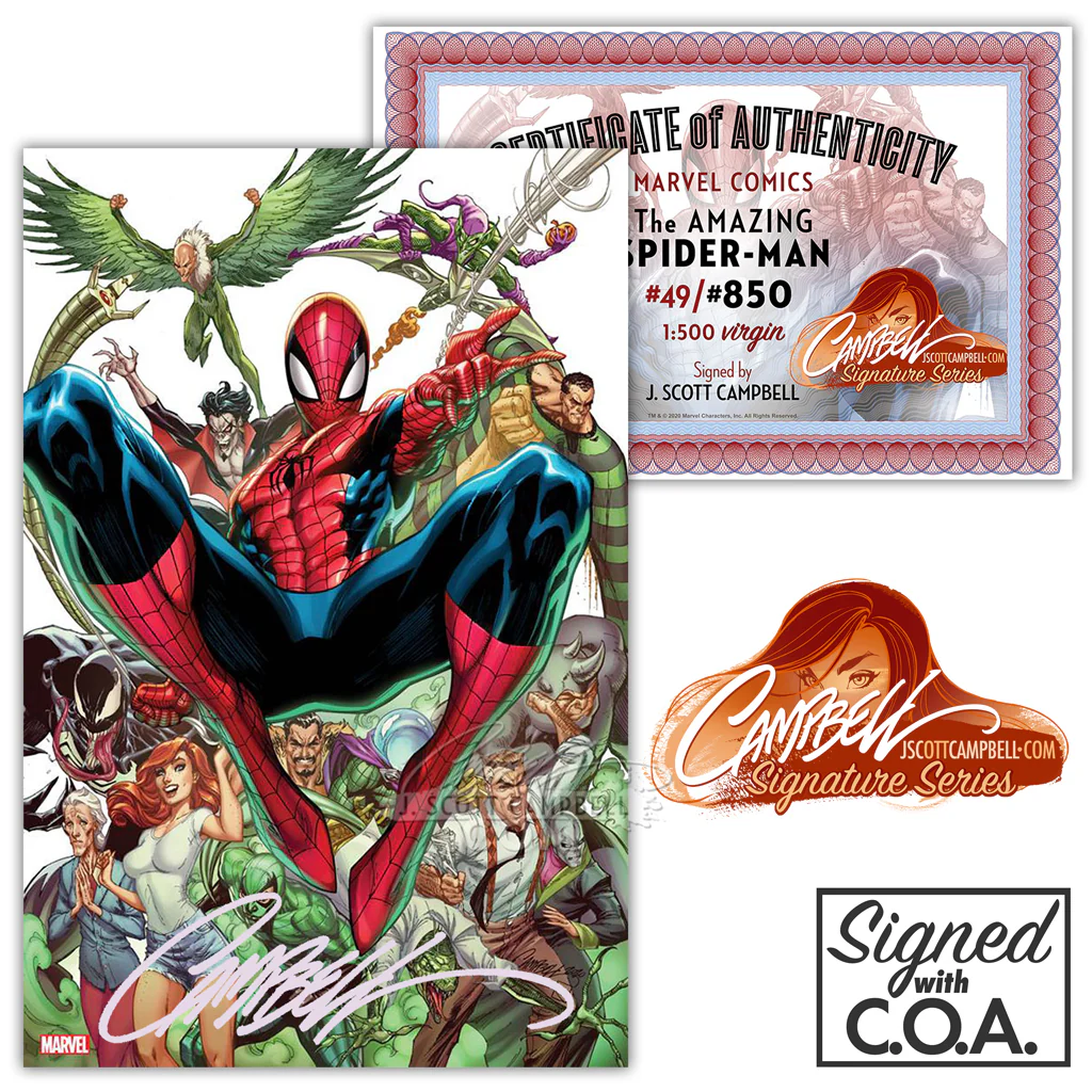 Amazing Spider-Man #49 / #850 J. Scott Campbell INCENTIVE 1:500 (2020) - Image 4