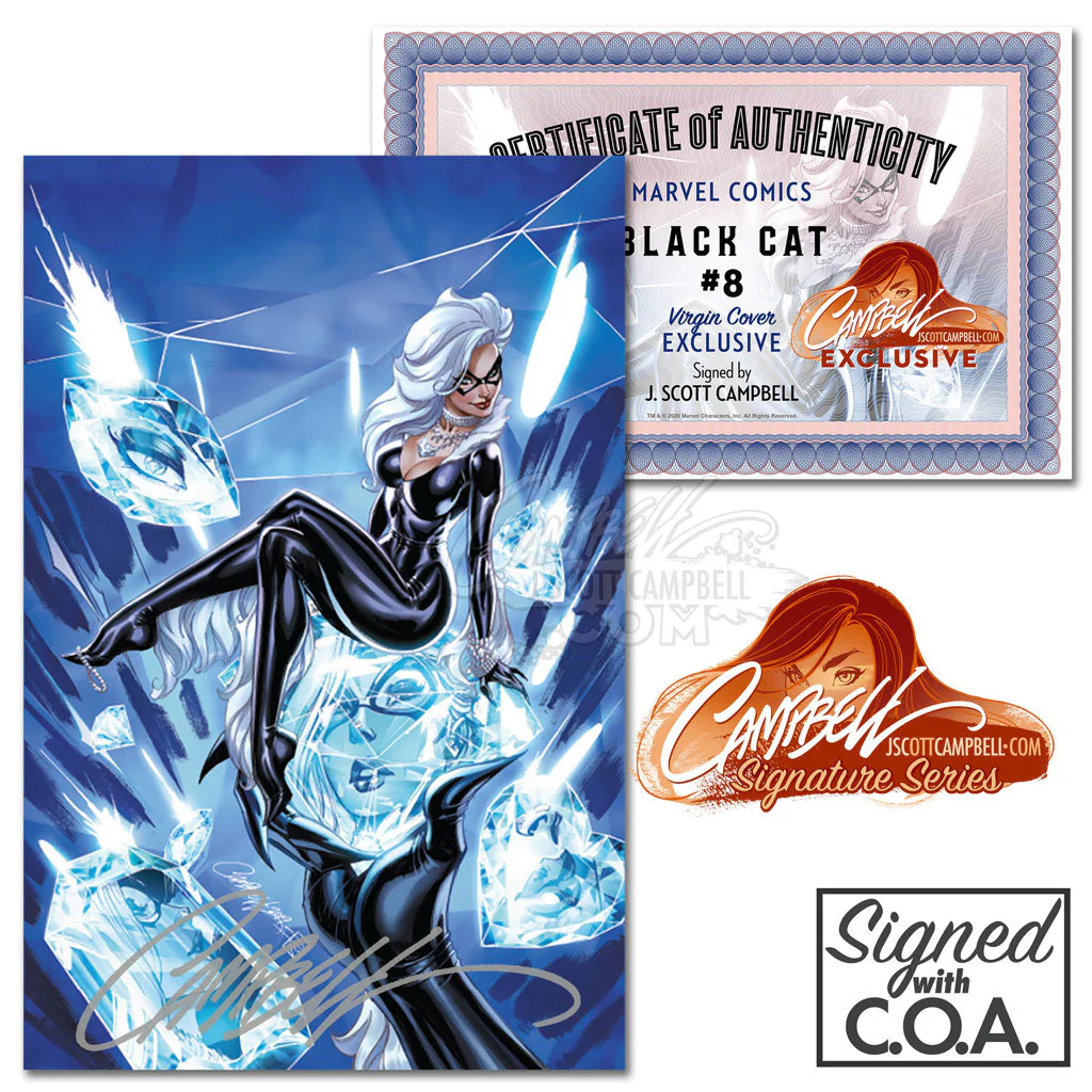 Black Cat #8 [B] J. Scott Campbell EXCLUSIVE virgin (2019) - Image 3