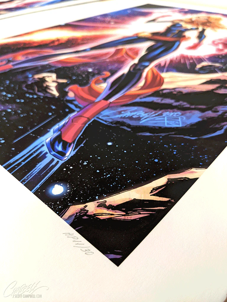 Captain Marvel SIDESHOW Fine Art Giclée AP Print (18 x 24) - Image 2
