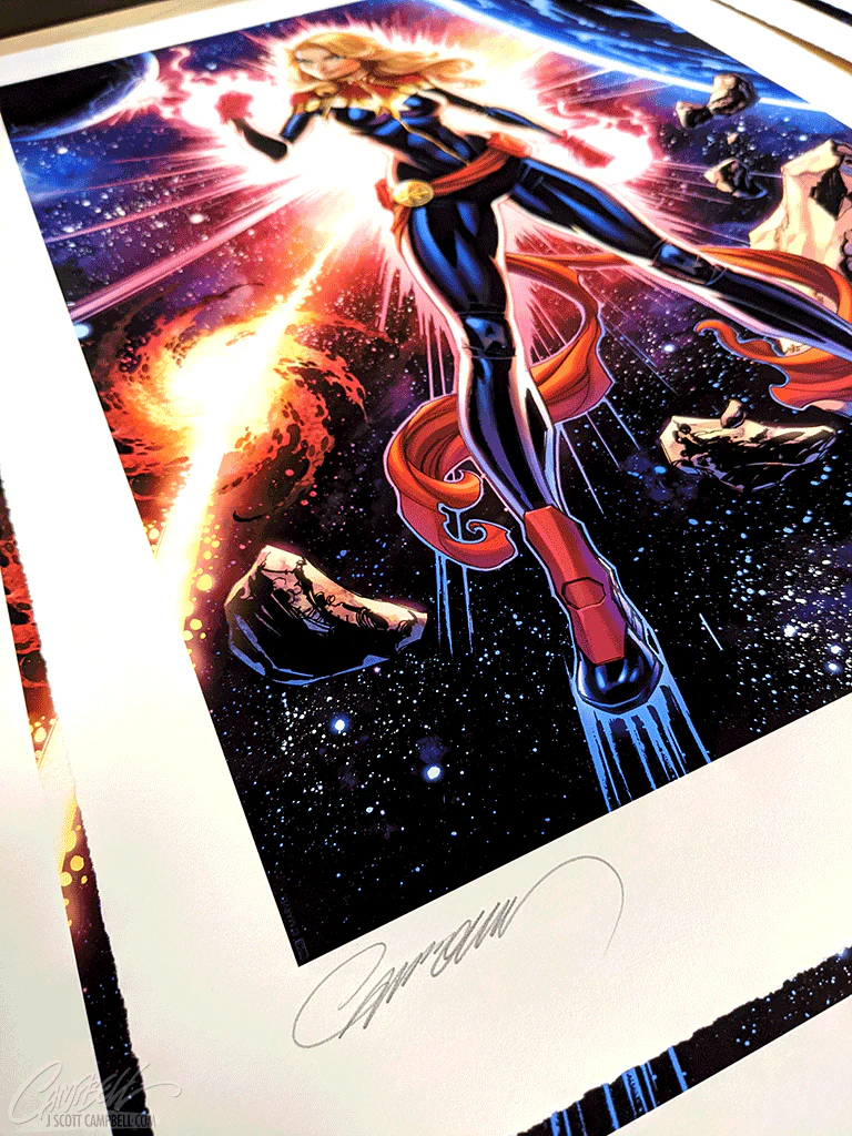 Captain Marvel SIDESHOW Fine Art Giclée AP Print (18 x 24) - Image 4