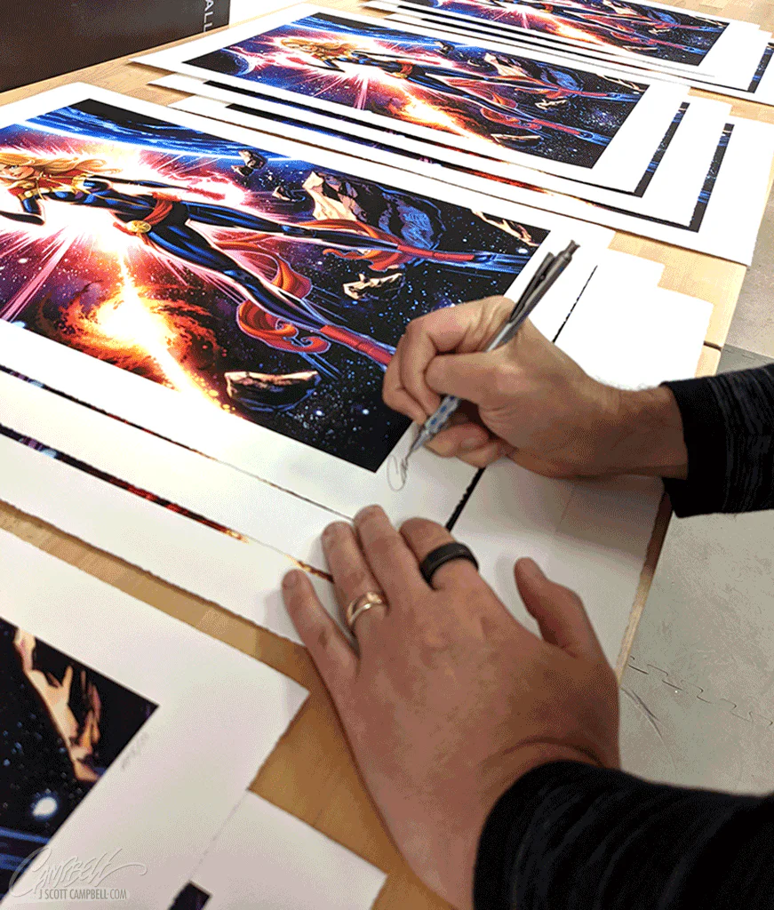 Captain Marvel SIDESHOW Fine Art Giclée AP Print (18 x 24) - Image 5