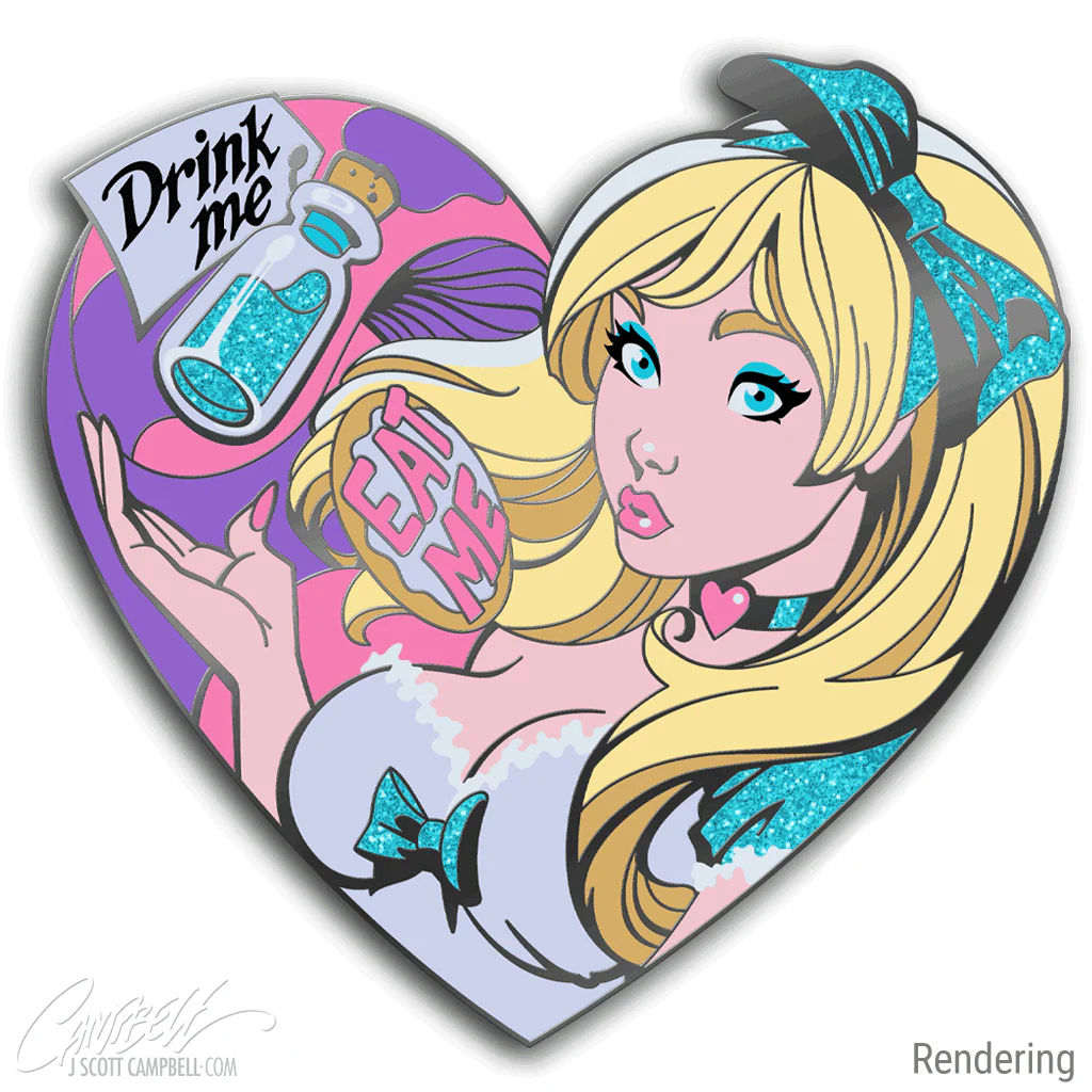 FTF 2023 First Edition Pins, Full Set (9) J. Scott Campbell - Image 2
