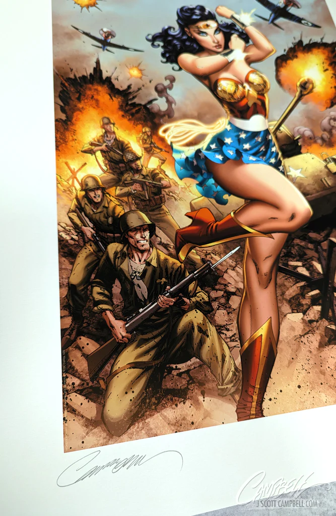 Wonder Woman #750: WWII SIDESHOW Fine Art Giclée AP Print (18 x 24) - Image 2