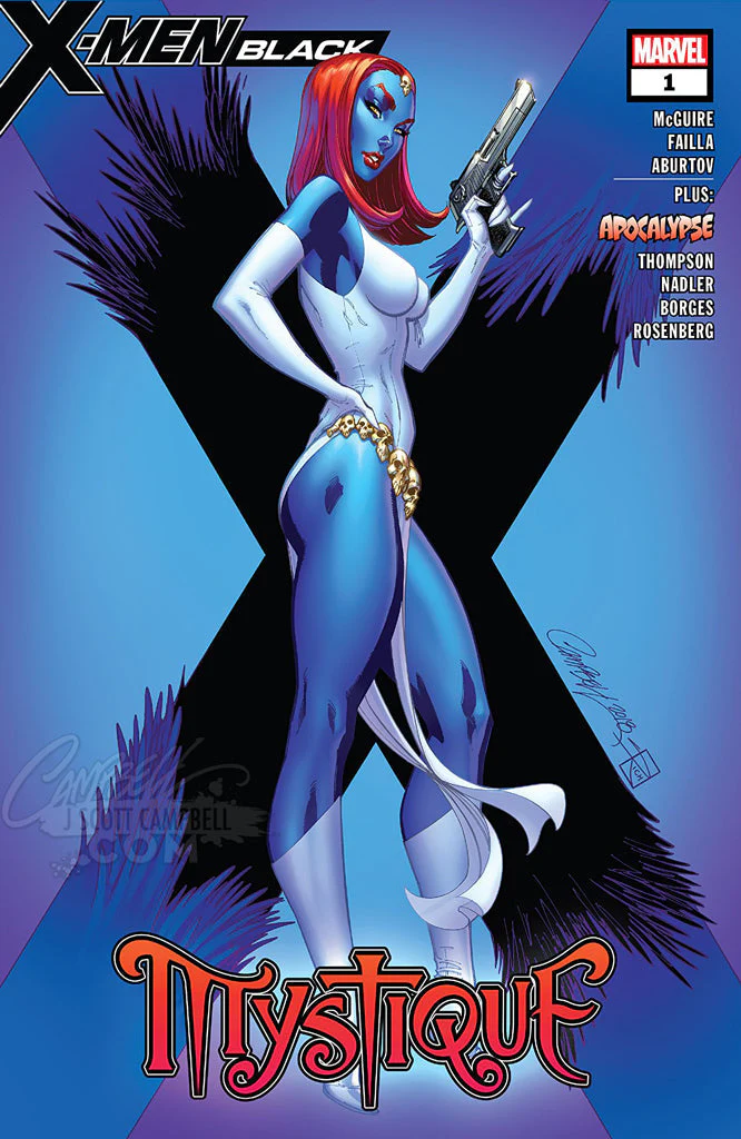 X-Men Black [Cv] Mystique #1 J. Scott Campbell INCENTIVE 1:100 (2018) - Image 2